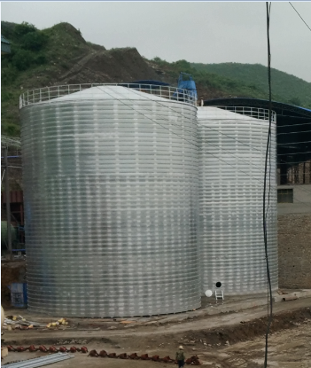 伊犁粮食钢板仓的安装全过程不用热焊接